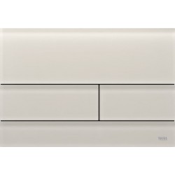 Flush wall plates for concealed cistern Satined sand beige dual flush valve material: Crystal Mechanical with string, color: Beige surface: Glossy Flush plates