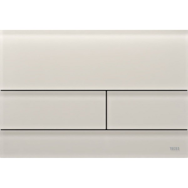 Flush wall plates for concealed cistern Satined sand beige dual flush valve material: Crystal Mechanical with string, color: Beige surface: Glossy Flush plates