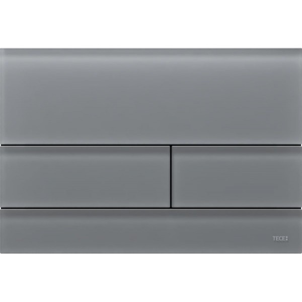 Flush wall plates for concealed cistern Satined signal grey dual flush valve material: Crystal Mechanical with string, color: Grey surface: Glossy Flush plates Flush wall plates for concealed cistern Satined signal grey dual flush valve material: Crystal Mechanical with string, color: Grey surface: Glossy Flush plates