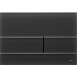 Flush wall plates for concealed cistern Satined black dual flush valve material: Crystal Mechanical with string, color: Black surface: Glossy Flush plates