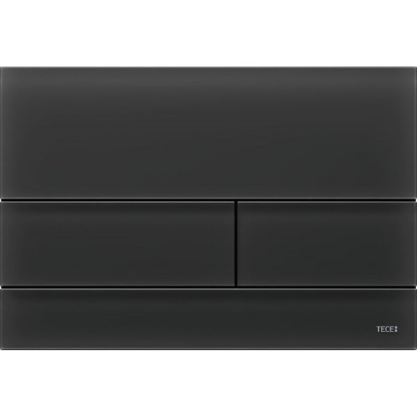 Flush wall plates for concealed cistern Satined black dual flush valve material: Crystal Mechanical with string, color: Black surface: Glossy Flush plates Flush wall plates for concealed cistern Satined black dual flush valve material: Crystal Mechanical with string, color: Black surface: Glossy Flush plates