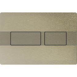 Πλακέτα εντοιχιζόμενου καζανακίου brushed nickel line από μέταλλο διπλής ενέργειας μηχανικά με έλασμα, χρώμα: Χρωμέ επιφάνεια: Βουρτσισμένη Πλακέτες