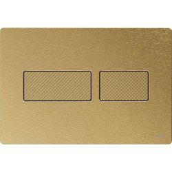 Πλακέτα εντοιχιζόμενου καζανακίου brushed brass diamond από μέταλλο διπλής ενέργειας μηχανικά με έλασμα, χρώμα: Χρυσό επιφάνεια: Βουρτσισμένη Πλακέτες