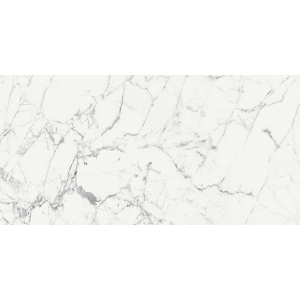 Floor tiles 59,7x119,7 Italy glossy, 6mm, style: marble 1st choice rettificato surface: Glossy, hue: White/Grey Plain tiles