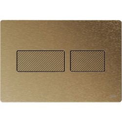 Πλακέτα εντοιχιζόμενου καζανακίου brushed bronze diamond από fenix διπλής ενέργειας μηχανικά με έλασμα, χρώμα: Μπρονζέ επιφάνεια: Βουρτσισμένη Πλακέτες