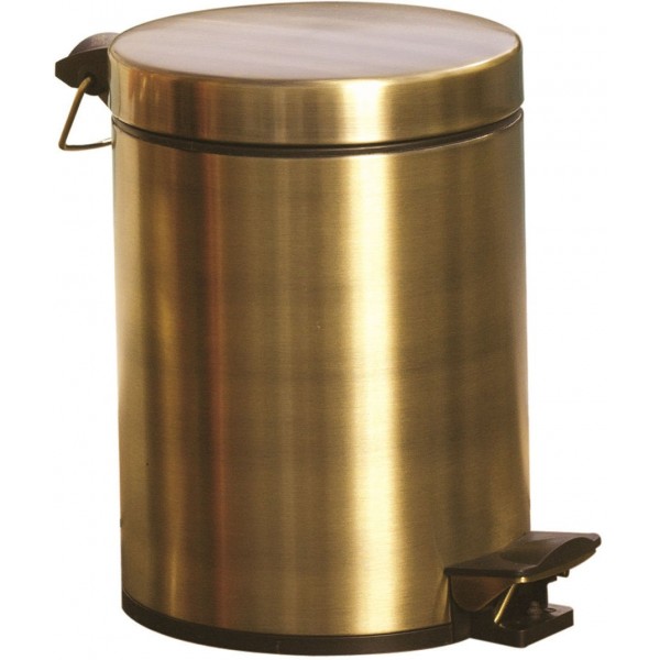 Χαρτοδοχείο bronze mat, soft close από ορείχαλκο 3 lt επιδαπέδιος τύπος κλειστό, χρώμα: Μπρονζέ επιφάνεια: Ματ Χαρτοδοχεία