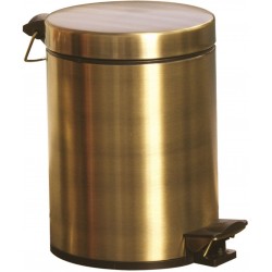 Waste bin material: Brass soft close, bronze mat 5 lt Closed Floor standing, color: Bronze surface: Brushed Dustbins