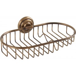 Sponge box material: Brass Double-mounted deep Single 19x14x6cm, bronze, color: Bronze surface: Brushed Shower baskets
