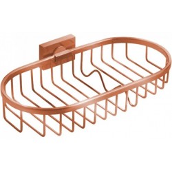 Sponge box material: Brass Double-mounted deep Single 24x14x4, copper, color: Pink Gold surface: Brushed Shower baskets