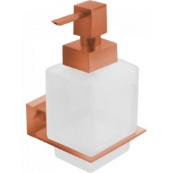 Dispenser από ορείχαλκο επίτοιχος τύπος με τετράγωνη λαβή copper, χρώμα: Ροζ Χρυσό επιφάνεια: Βουρτσισμένη Dispenser