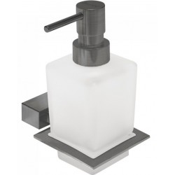 Dispenser από ορείχαλκο επίτοιχος τύπος με στρογγυλή λαβή, graphite, χρώμα: Γκρι επιφάνεια: Βουρτσισμένη