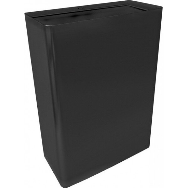 Waste bin 48x34x16cm material: Brass 25 lt Open Wall-mounted, color: Black surface: Matt Waste bin 48x34x16cm material: Brass 25 lt Open Wall-mounted, color: Black surface: Matt
