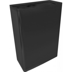 Waste bin 48x34x16cm material: Brass 25 lt Open Wall-mounted, color: Black surface: Matt Dustbins