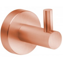 Hook Flat wall mounted material: Inox single, color: Pink Gold surface: Brushed Hooks