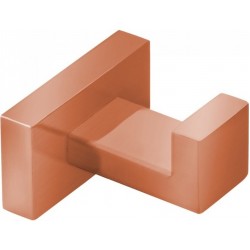 Άγκιστρο από ορείχαλκο μονό copper, χρώμα: Ροζ Χρυσό επιφάνεια: Βουρτσισμένη