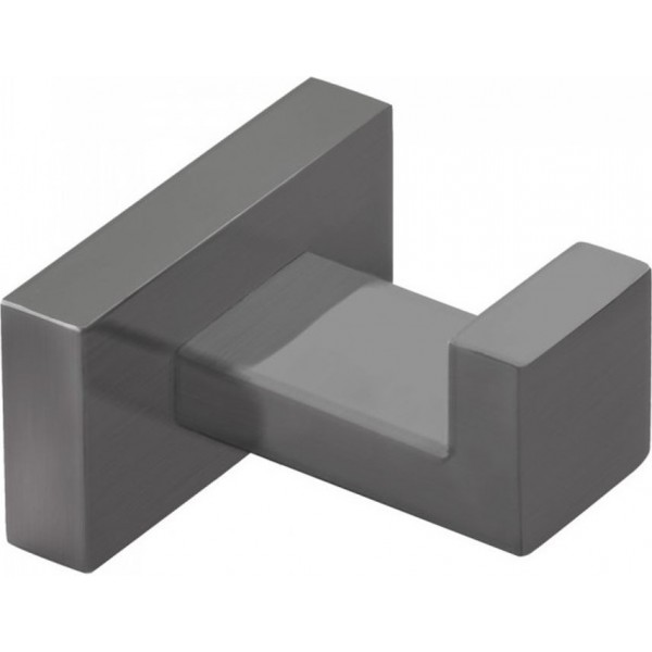 Άγκιστρο από ορείχαλκο μονό graphite, χρώμα: Γκρι επιφάνεια: Βουρτσισμένη Άγκιστρα