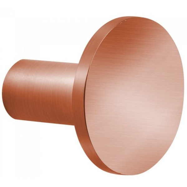 Άγκιστρο από ορείχαλκο μονό Φ42mm, copper, χρώμα: Ροζ Χρυσό επιφάνεια: Βουρτσισμένη Άγκιστρα