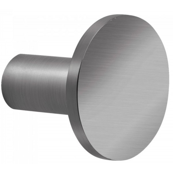Άγκιστρο από ορείχαλκο μονό graphite, Φ42mm, χρώμα: Γκρι επιφάνεια: Βουρτσισμένη Άγκιστρα