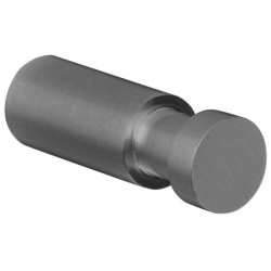 Hook Flat wall mounted material: Inox single graphite, color: Grey surface: Brushed Hooks