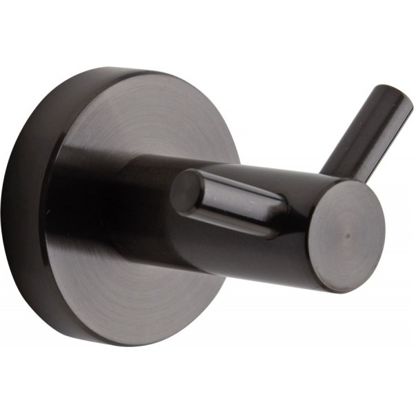 Hook double Flat wall mounted material: Inox graphite, color: Grey surface: Brushed Hooks Hook double Flat wall mounted material: Inox graphite, color: Grey surface: Brushed Hooks