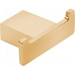 Άγκιστρο από ορείχαλκο διπλό Brushed Gold, χρώμα: Χρυσό επιφάνεια: Βουρτσισμένη Άγκιστρα