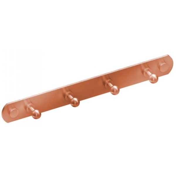Hook Flat wall mounted material: Brass multi copper, color: Pink Gold surface: Brushed Hooks