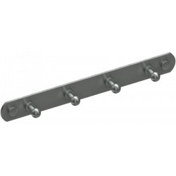 Άγκιστρο από ορείχαλκο πολλαπλό graphite, χρώμα: Γκρι επιφάνεια: Βουρτσισμένη Άγκιστρα