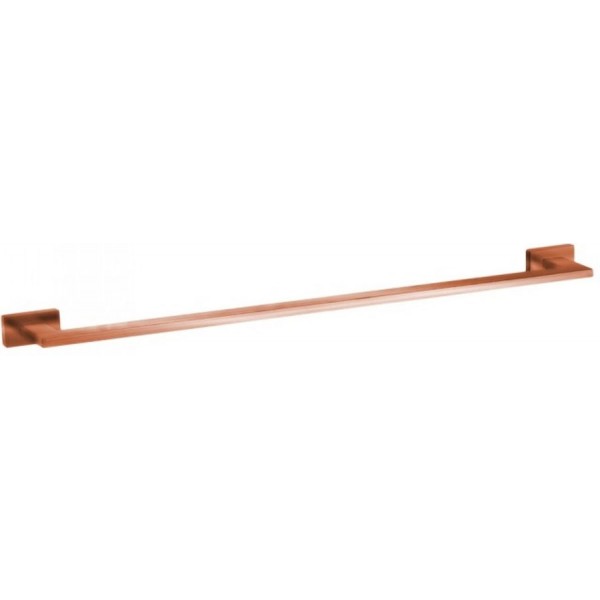 Towel 60cm copper, (64x8cm) Fixed material: Brass single, color: Pink Gold surface: Brushed Towel rails