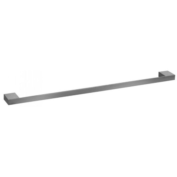 Towel 60cm graphite, (61x5,5cm) Fixed material: Brass single, color: Grey surface: Brushed Towel rails
