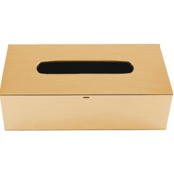 Χαρτομαντηλοθήκη 25x13x8cm gold από ορείχαλκο, χρώμα: Χρυσό επιφάνεια: Βουρτσισμένη Χαρτομαντηλοθήκες