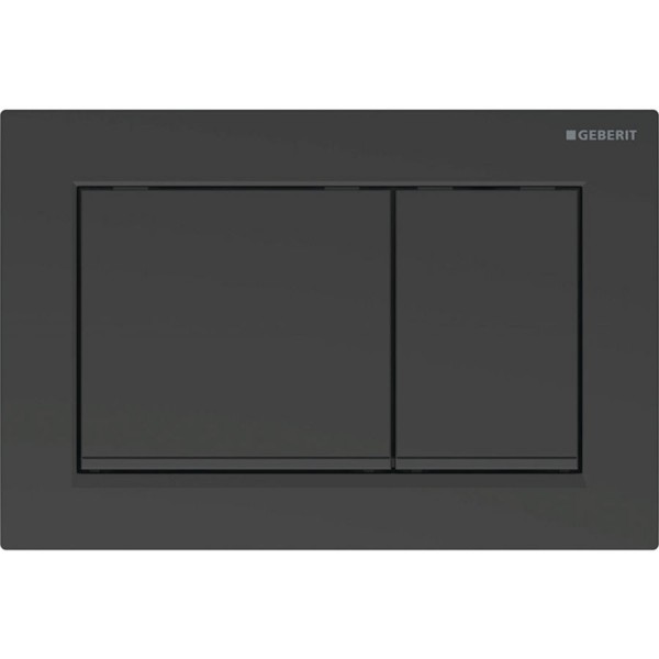 Flush wall plates for concealed cistern Actuation dual flush valve material: ABS, color: Black surface: Matt Flush plates