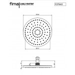Κεφαλή ντους επίτοιχος τύπος / οροφής 25x25 από ABS 1 ροής Black Matt, χρώμα: Μαύρο επιφάνεια: Ματ Κεφαλές ντους