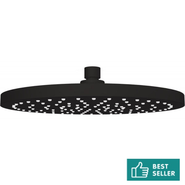 Κεφαλή ντους επίτοιχος τύπος / οροφής 25x25 από ABS 1 ροής Black Matt, χρώμα: Μαύρο επιφάνεια: Ματ Κεφαλές ντους