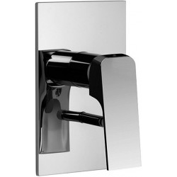 Shower tap Wall-mounted external part 2 way material: Brass mixer With plate without hand shower, hose and holder, color: Chrome surface: Glossy Wall-mounted - external part