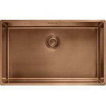 Sink Stainless (Steel) 68,5x41 material: Inox surface: Matt free Slim top / Flushmount / Undermount 1 bowl copper, color: Pink Gold Stainless steel