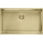 Sink Stainless (Steel) 68,5x41 material: Inox surface: Matt free Slim top / Flushmount / Undermount 1 bowl gold, color: Gold Stainless steel