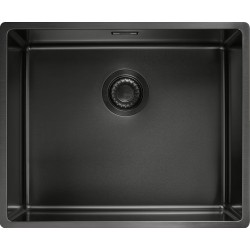 Νεροχύτης ανοξείδωτος 50x41 από inox επιφάνεια: Λεία ματ χωρίς πάγκο ένθετος με λεπτό προφίλ (Slim top) / ένθετος με συνεπίπεδο προφίλ (Flushmount) / υποκαθήμενος, 1 γούρνα (54x45cm) Anthracite, χρώμα: Γκρι Σκούρο Ανοξείδωτοι