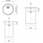 Sink Stainless (Steel) 37,8x37,8 material: Inox surface: Matt free nested / Undermount 1 bowl, color: Chrome Stainless steel Sink Stainless (Steel) 37,8x37,8 material: Inox surface: Matt free nested / Undermount 1 bowl, color: Chrome Stainless steel