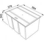Κάδος απορριμάτων 600-1-4 42lt (1x14lt & 4x7lt) από πλαστικό Κάδοι απορριμμάτων