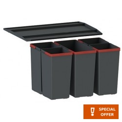 Κάδος απορριμάτων 600-1-4 42lt (1x14lt & 4x7lt) από πλαστικό Κάδοι απορριμμάτων