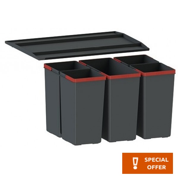 Κάδος απορριμάτων 600-1-4 42lt (1x14lt & 4x7lt) από πλαστικό Κάδοι απορριμμάτων