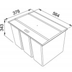 Bucket 42 lt material: Plastic Waste bins