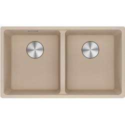 Sink Granite 75x43 free Undermount 2 cabinet Beige (Oatmeal), color: Beige Granite