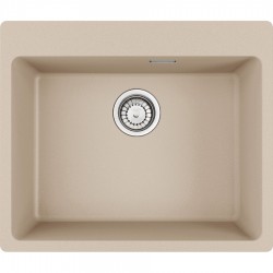 Νεροχύτης γρανιτένιος 59x50 χωρίς πάγκο ένθετος 1 γούρνα beige, χρώμα: Μπεζ Γρανιτένιοι