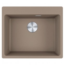 Νεροχύτης γρανιτένιος 59x50 χωρίς πάγκο ένθετος 1 γούρνα oyster, χρώμα: Καφέ Γρανιτένιοι