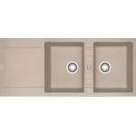 Sink Granite 116x50 left / right nested 2 cabinet, color: Beige Granite