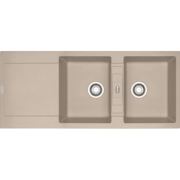 Sink Granite 116x50 left / right nested 2 cabinet, color: Beige Granite