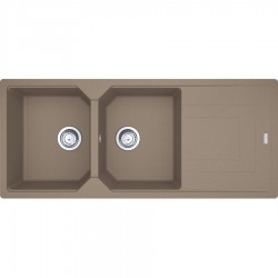 Sink Granite 116x50 left / right nested 2 cabinet oyster, color: Brown Granite