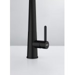 Kitchen tap Deck-mounted material: Brass with shower Black Matt, color: Black surface: Matt Deck-mounted