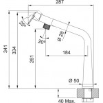 Kitchen tap Deck-mounted material: Brass, color: Black surface: Matt Deck-mounted Kitchen tap Deck-mounted material: Brass, color: Black surface: Matt Deck-mounted